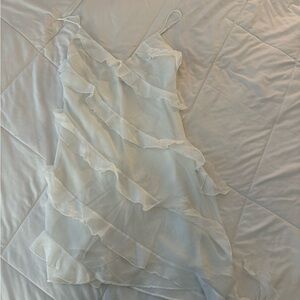 Abercrombie & Fitch White Ruffle Dress